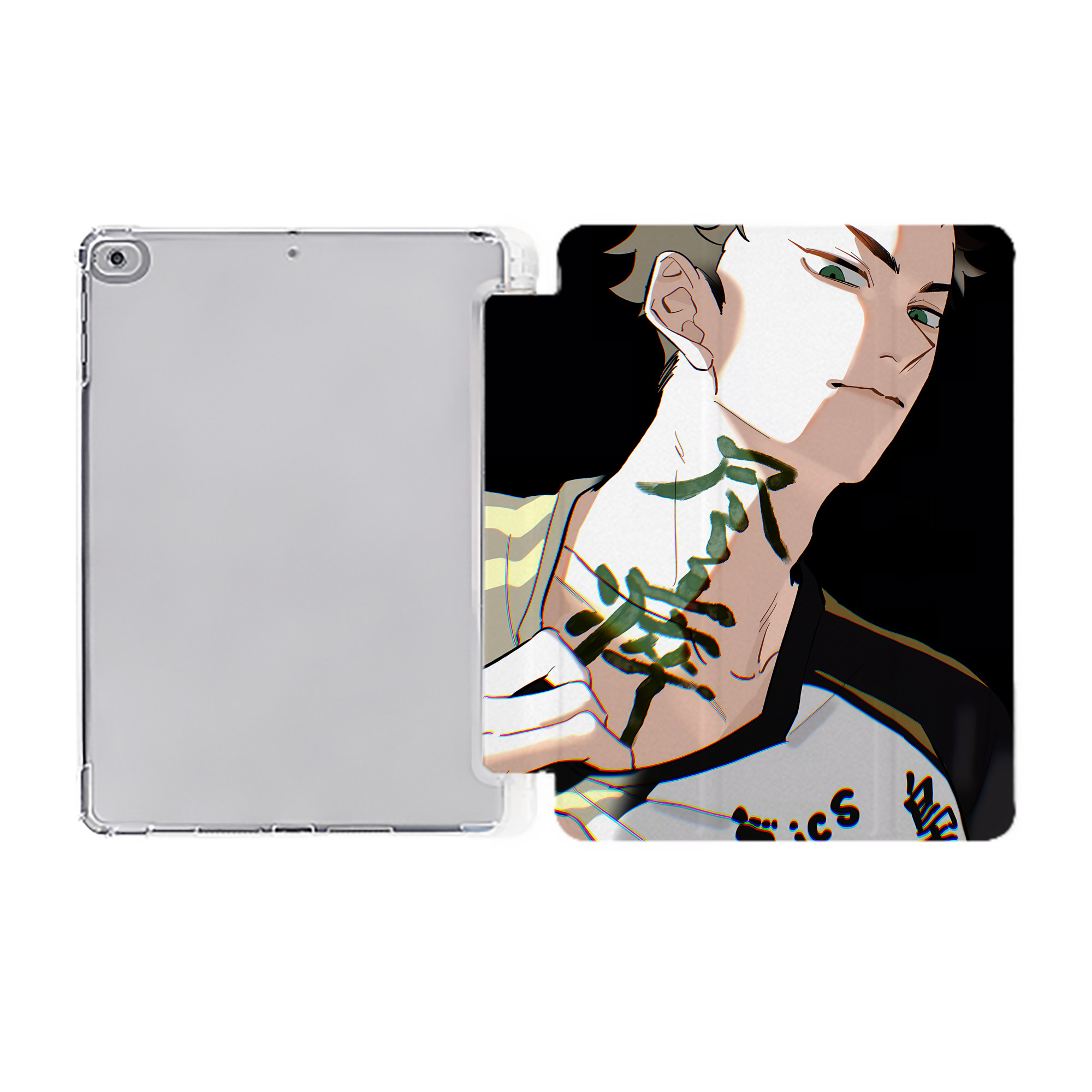 （画像用） ハイキュー!! Haikyu!! IPad ケース ペン収納付き 三つ折りスタンド PUレザー×シリコン 対応機種9.5/10.5/10.9インチ
